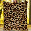 Leopardenmuster Decke Personalisierter Name Flanelldecke Weiche Gemütliche Plüschdecke für Sofa Bett Leichte Heimdekoration