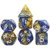 Mixing Color Dice DND 7pcs Polyhedral Dice Set with Engraving Spider Web Effect for DND RPG Magic Gathering Table Game D&D Dice