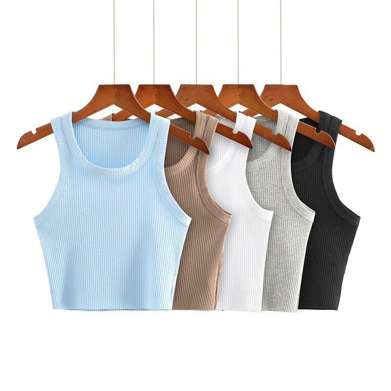 INS Fashion Short Sexy Sleeveless Sports Vest Women's High Waist Crop Top Outwear Tight Yoga Running Workout Clothes
