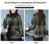 Mother's Spring/Fall Plaid Square-Neck Cardigan: 2025 New Wool Coat for Middle-Aged and Elderly Women