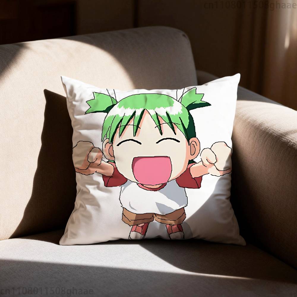 Yotsuba Anime Cartoon Pillow Case Sofa Living Room Bedroom Headboard Backrest Cushion Square Cushion Nap Time
