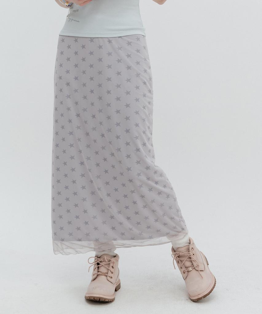 High School Disco Fog Star Mesh Skirt