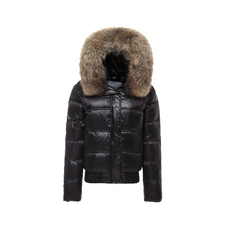 Autumn and winter raccoon fur collar down jacket women's short Yao Di style slim fit thickened and thin waist versatile jacket tide