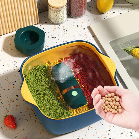 Fruit And Vegetable Cleaner Portable Wireless Capsule Food Purifier for Produce Waterproof 10-Min Detox Machine for Home Travel