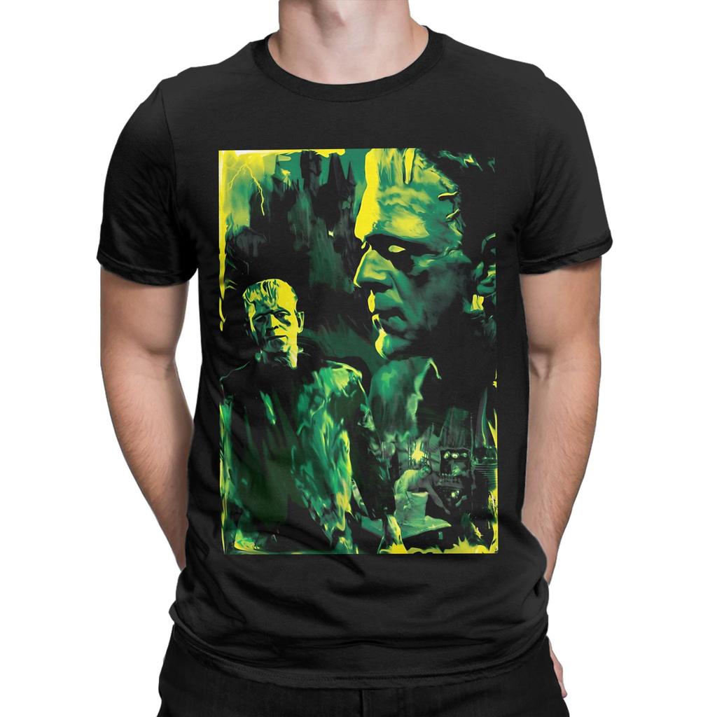 Frankenstein Boris Karloff Funny 100% Cotton T-Shirt Frankenstein Tees Tops For Men