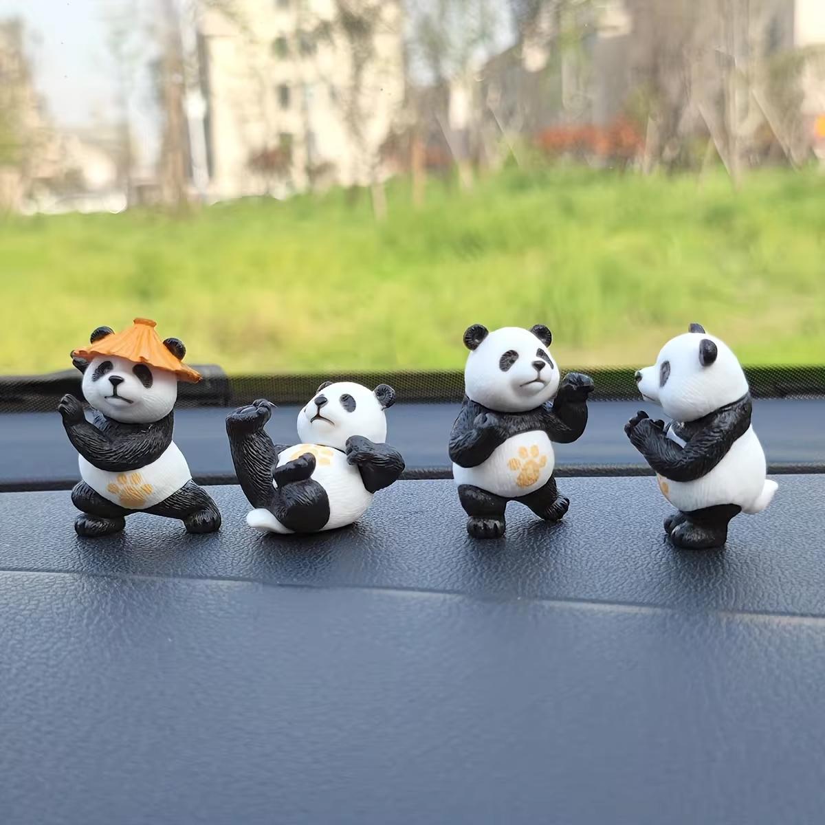 

4pcs/set Panda Design Car Ornaments Car Center Console Ornaments Office Desk Ornaments Small Car Interior Decoration чёрный
