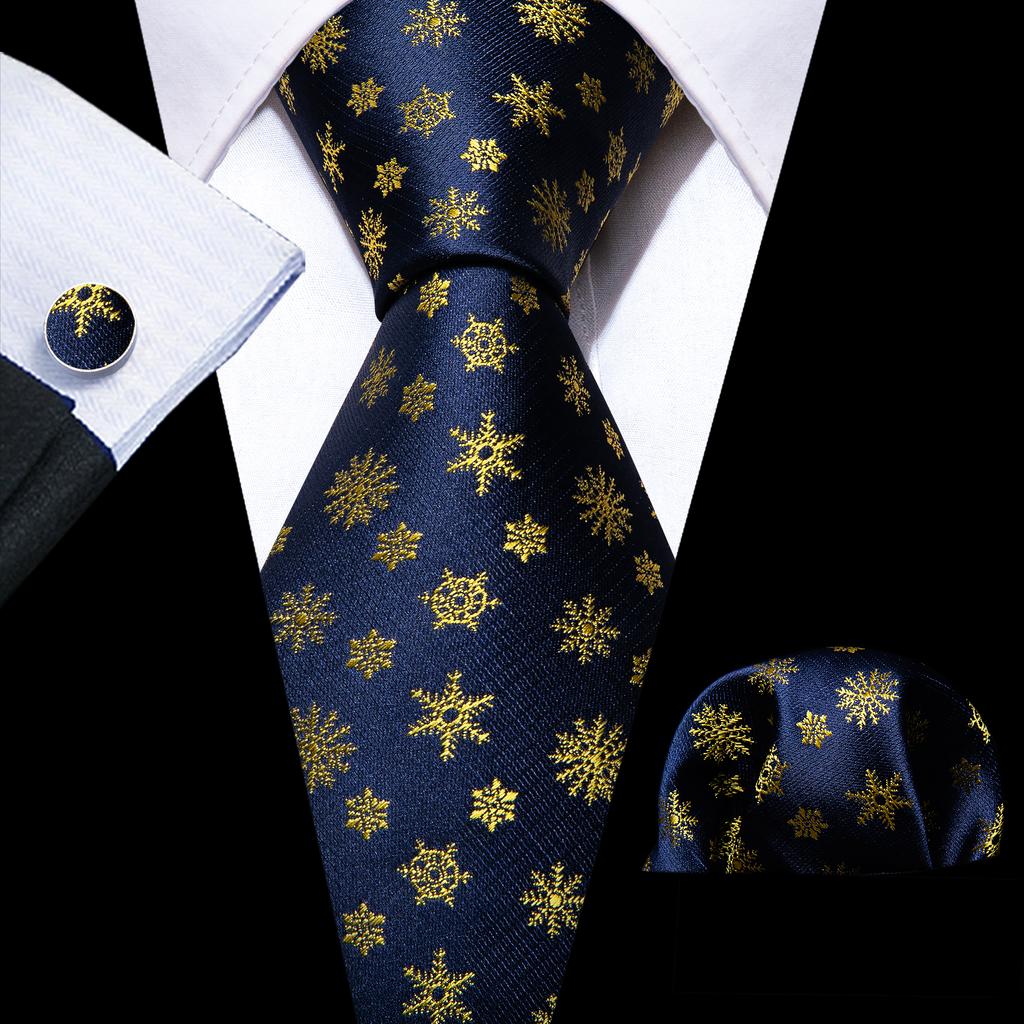Barry.Wang Floral Ties for Men Woven Paisley Wedding Necktie Handkerchief Cufflinks Formal Casual Set