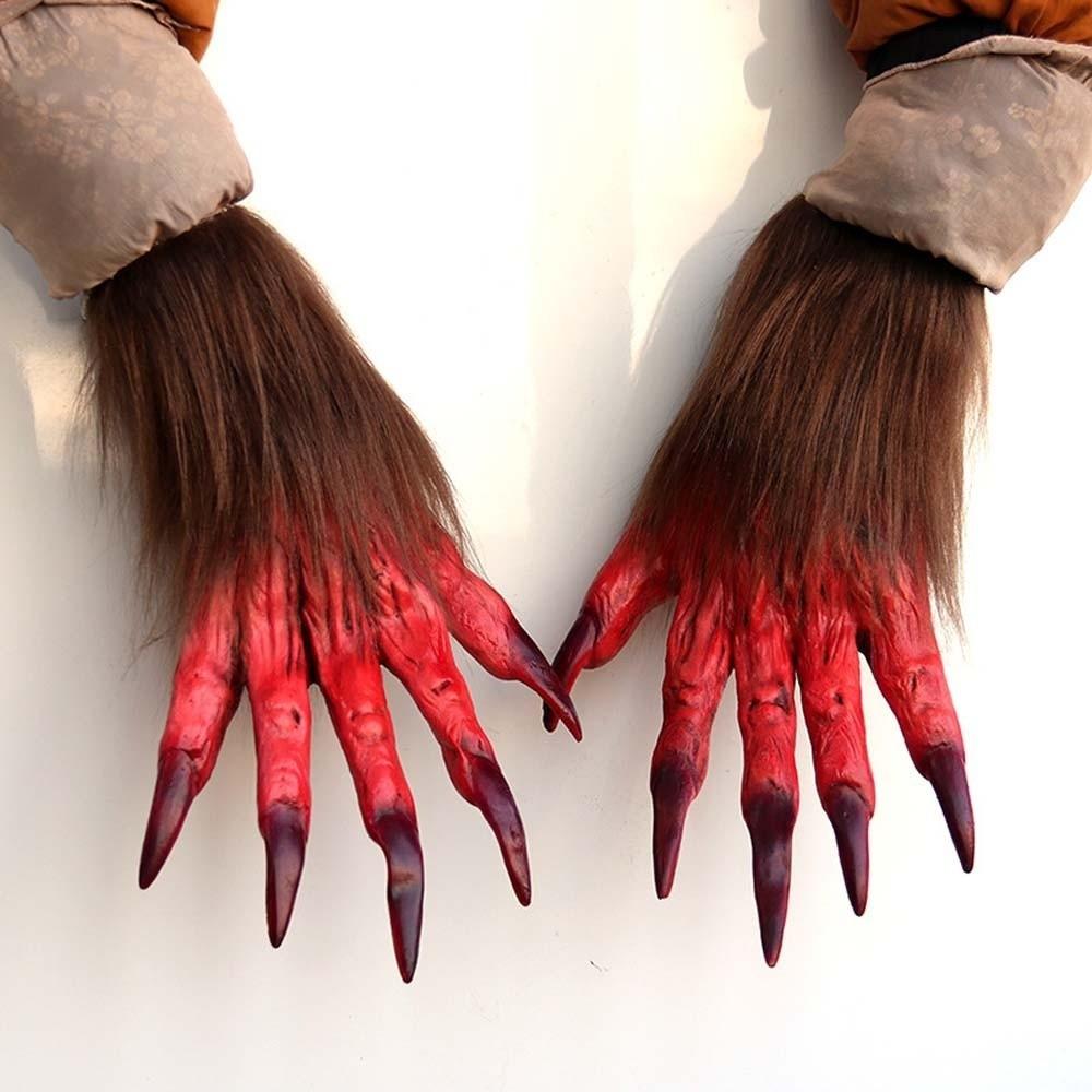 Latex Bestienklauen Gruselige Cosplay-Fäustlinge Party-Requisiten Halloween-Handschuhe Fotografie