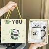 Becher mit Deckel und Löffel, neue Panda-Tasse, Souvenir-Keramikbecher, Kaffeetasse