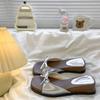 Beautiful Cool Slippers Women's Summer Wear Casual Slippers French Evening Fairy Style Sandals Thick-soled Wedges