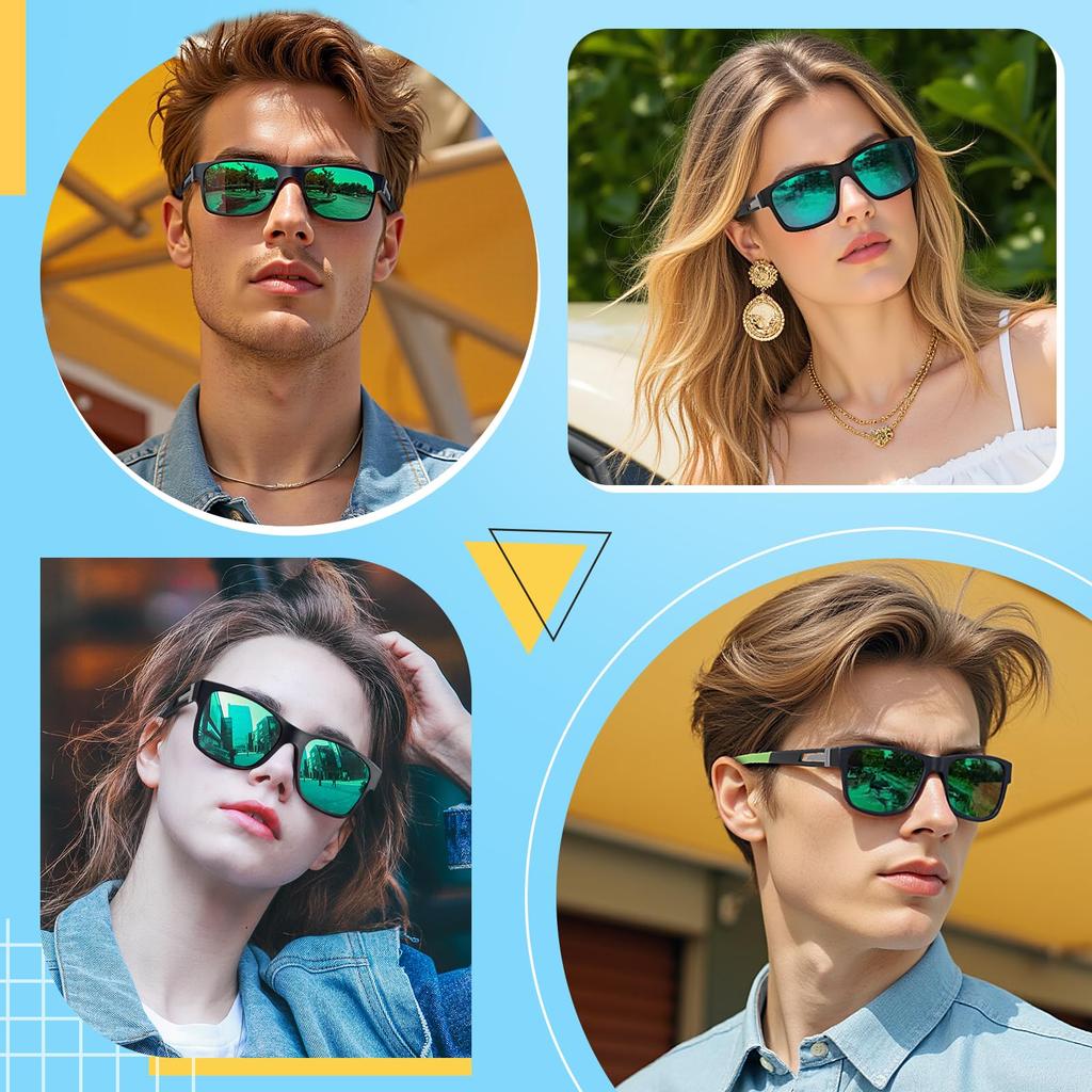 Uacllcau Polarized Sunglasses Sports Sunglasses with UV Protection for and for Men and Women Men's - Driving, Golf, Mountaineering, Baseball, Fishing,