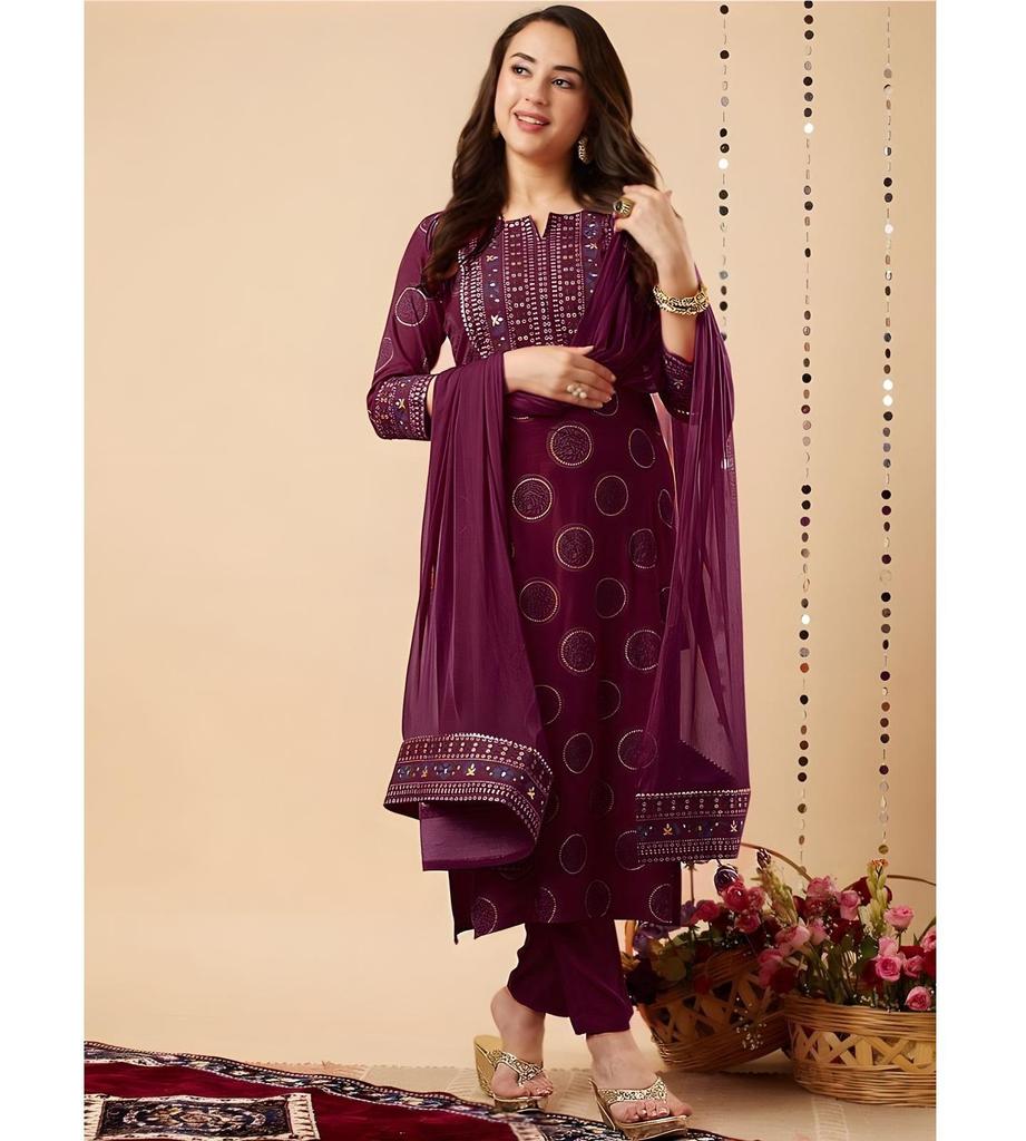 Women Rayon Kurti Salwar Kameez Bollywood Party Wear Designer Ethnic Wear Salwar Suit Dress