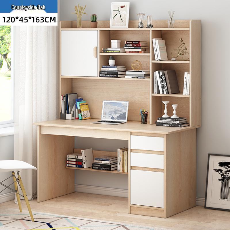 Modern Computer Desk with Bookshelf & Storage for Home, Office, Bedroom & Study Room