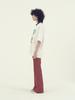 VEGAN TIGER Red Stripe Bell-Bottom Pants