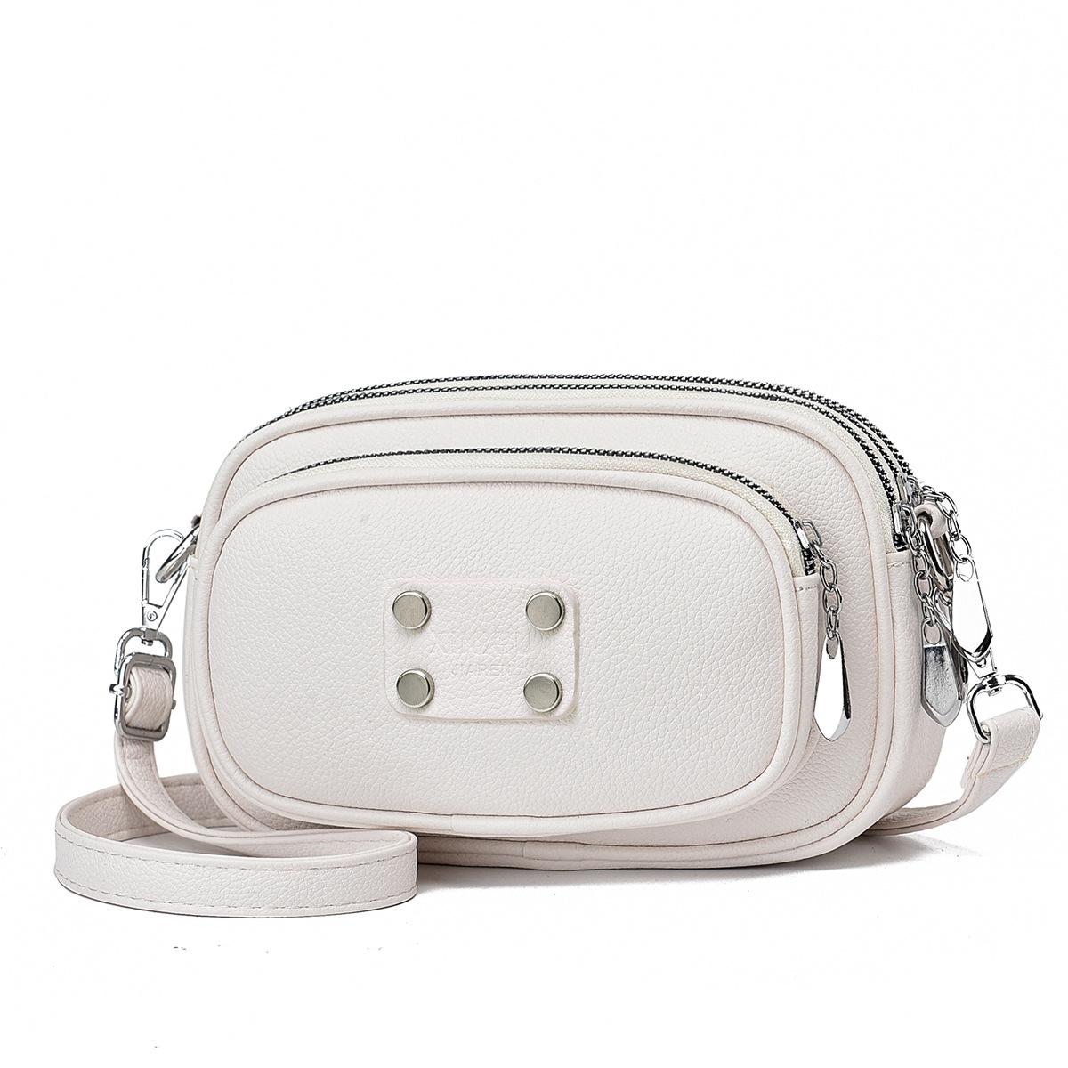 

New texture solid color atmospheric shoulder bag messenger bag small square bag simple bag women 20*7*13