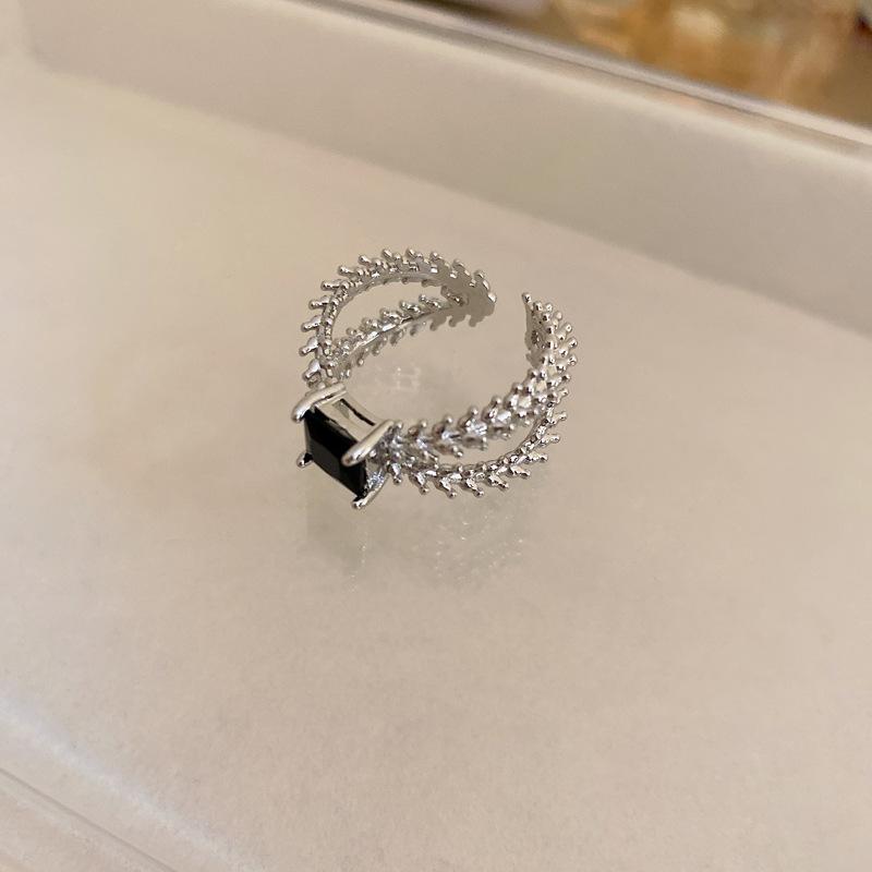 Zircon love open ring light luxury high sense index finger ring personality niche Internet celebrity ring fashion jewelry