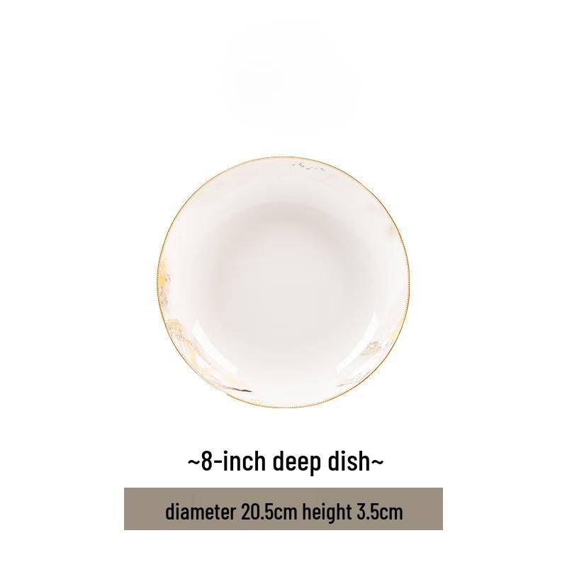 Wuhe Jingdezhen 'Great Rivers & Mountains' Light Luxury Ceramic Dinnerware Collection