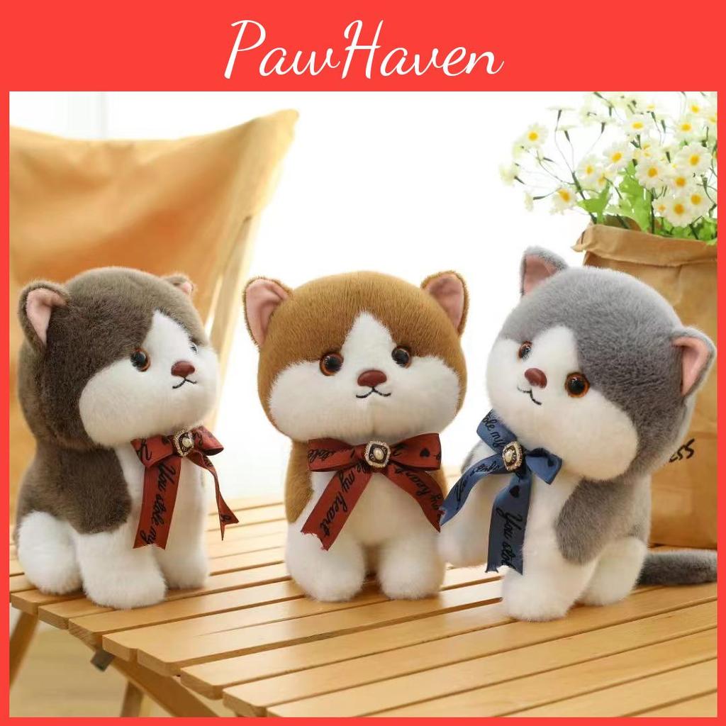 Plush Fluffy Cat Toy Cute Tricolor Cartoon Girl Children Birthday Holiday Gift