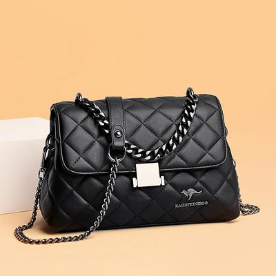 Borsa a tracolla singola, Borsa quadrata piccola alla moda a forma di diamante per donna