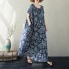 Short Sleeve Plus Size Cotton Vintage Floral New In Dresses for Women Casual Loose Long Summer Dress