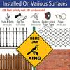 2D Flat 1pc, Funny Blue Jay Xing Crossing Sign - Metal Warning Plaque with Lettering & Bird Graphic, Yellow/Black Durable Iron Indoor/Outdoor