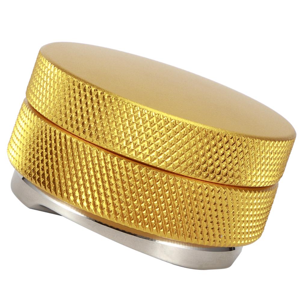 Height Adjustable Stainless Steel Coffee Power Tamper Distributor Leveler Tools Accessory 3 Angled Slopes58mm Gold