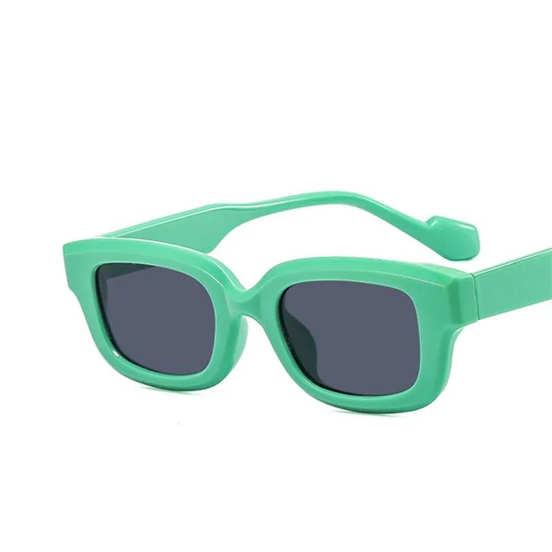 Vintage Cat Eye Sunglasses Women Green Rectangle Frame Designer Inspired Chic Shades For Unisex Eyeglasses Uv400