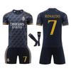 Dětský fotbalový dres Real Madrid Ronaldo Sada Černá 150-160cm Polyester Sportovní oblečení