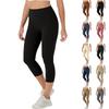 High Waist Seamless Yoga Leggings for Women Soft Stretchy Athletic Capri Pants with Tummy Control Pocket Design