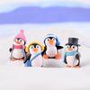 Mini Winter Penguin Miniature Figurine DIY Crafts Christmas Figures For Fairy Garden