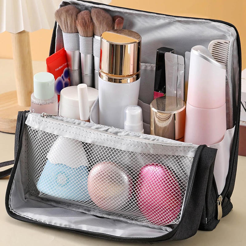 2025 New Cosmetic Bag Multi Layer Stationery Hot Sale Travel Portable Large Capacity Double Opening Women's Toiletry Storage