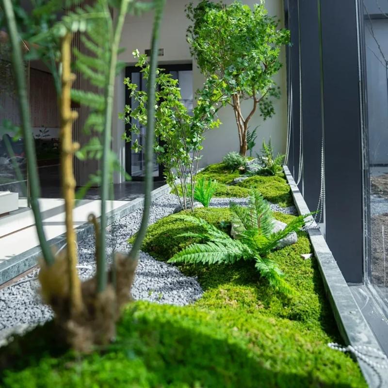 Artificial Simulation Moss Mats for Crafting 4Pieces Pillow Moss Crafts Decors for Terrariums and Garden Bonsais Decors