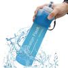 Foldable Sports Water Bottle with Filter for Running, Cycling, Hiking - Outdoor Portable Soft TPU Design