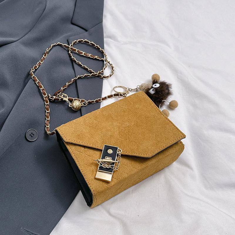 Trendy Retro Minimalist Korean Style Small Square Shoulder Bag For Women коричневый