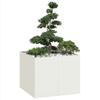White Pot 100X100X80 Cm Steel