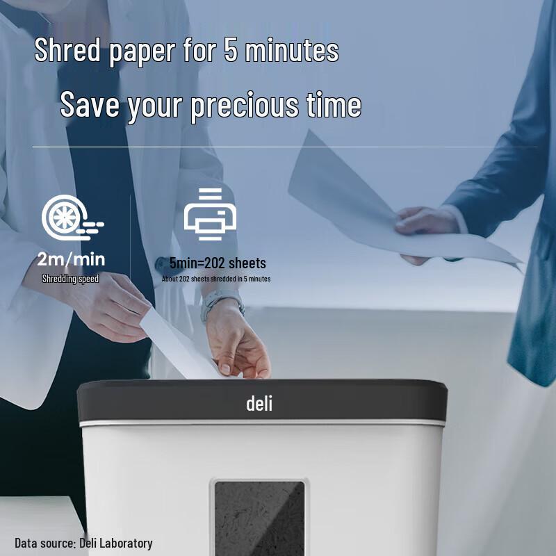 Deli 9939C Mini Desktop Paper Shredder CN Plug (adapter Included)