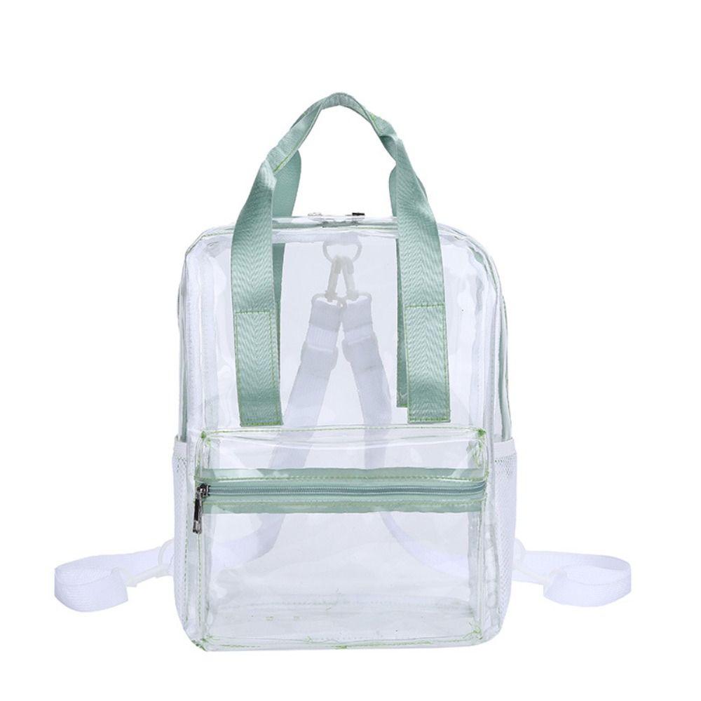 Visible Transparent Backpack Large Capacity Transparent School Bag  Outdoor зелёный