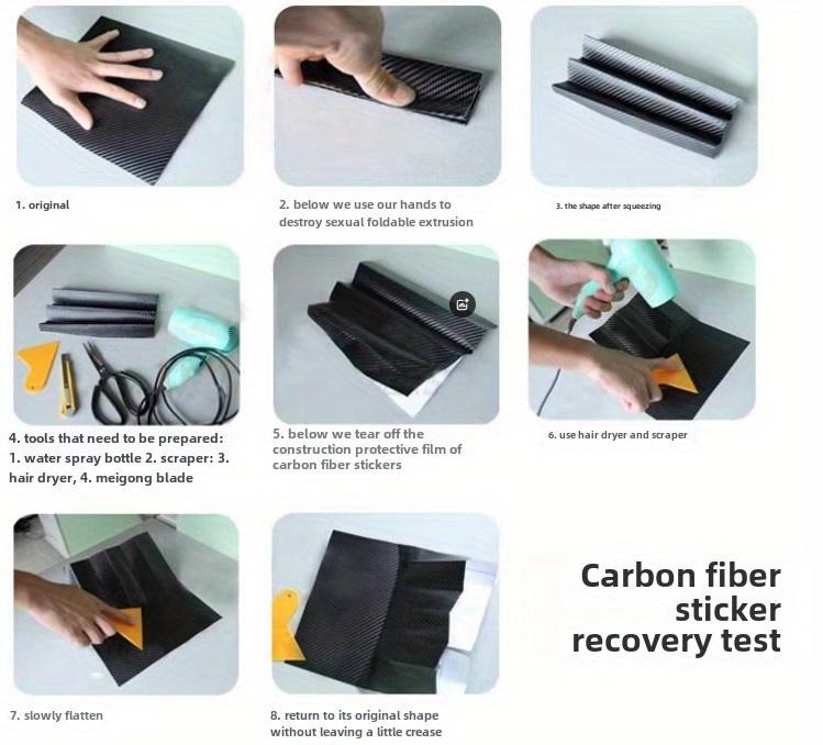 3D Nano Carbon Fiber Car Door Edge Protector, PVC Waterproof And Scratch-Resistant Adhesive Tape, Universal Anti-Collision Film, Black Color