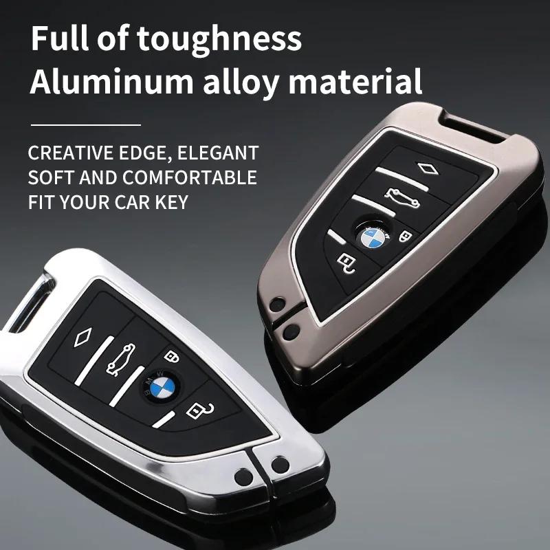 2025 Leather Car Remote Key Case Cover Shell Fob For BMW X1 X3 X5 X6 X7 1 3 5 6 7 Series G20 G30 G11 F15 F16 G01 G02 F48 Key