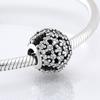 Voguish Stylish  Sterling Color Dramatic White Enamel Heart Golden Beads Fit Original Charm Wrist Bracelet Jewelry MakingFashion Charm