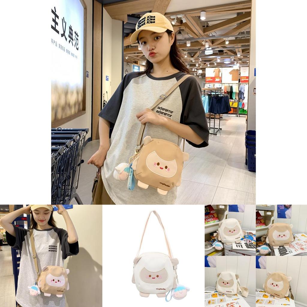 Adorable Canvas Cartoon Sheep Crossbody Bag For Girls And Boys Cute And Lightweight