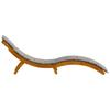 Sun Lounger with Cushions 2 Pcs Grey Solid Acacia Wood