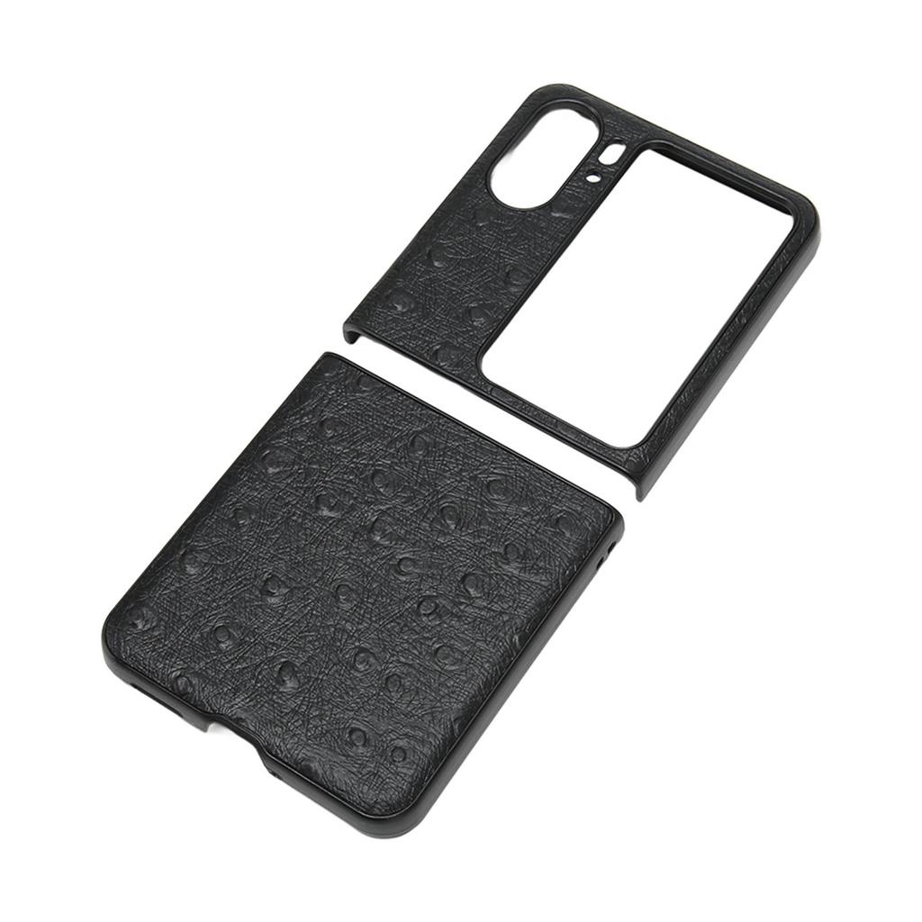 Ostrich Print Phone Case Anti Scratch Dustproof Foldable Phone Protective Cover for Oppo Find N2 Flip