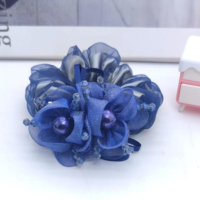 Gummi Damen Kopfschmuck Blume Hochelastisches Haarband Dickdarmring Dutt Haarnadel für Hochsteckfrisur Haarband Haargummis Accessoires