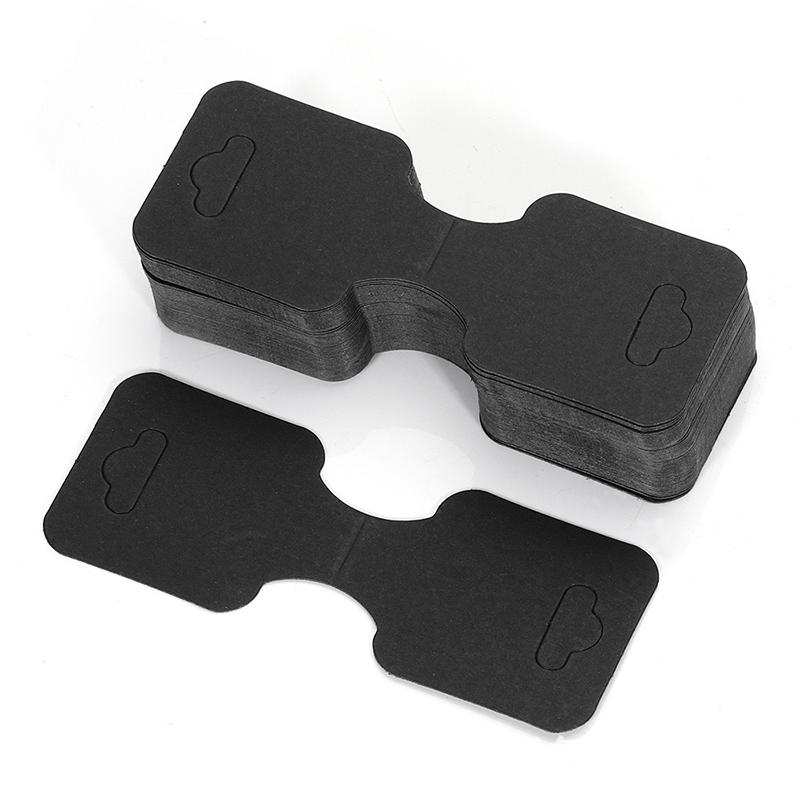 100pc Adhesive Kraft Paper Cards Hanging Folding Card for DIY Jewelry Display Tags Necklace Bracelet Hair Accessory Retail Label