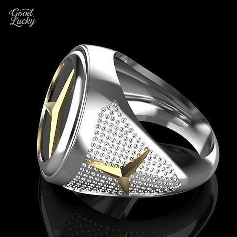 WLG4 For Mercedes Benz LOGO Recommended Electroplated Men's Ring Trendy Gift For Men Versatile Hand Accessory Trendy Male Accessory