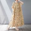 Short Sleeve Plus Size Cotton Vintage Floral New In Dresses for Women Casual Loose Long Summer