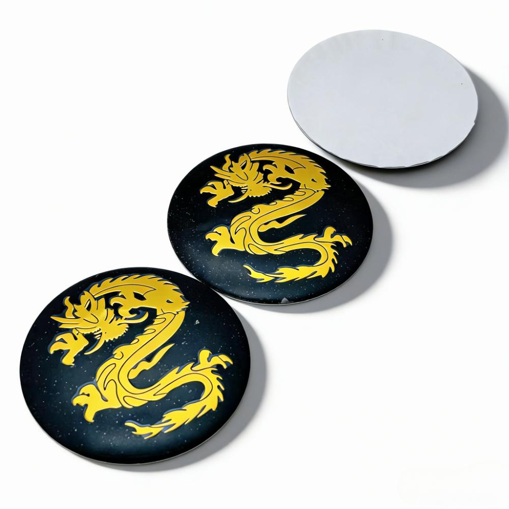 4pcs 56MM Dragon Totem Logo Emblem Car Stickers Accessories for Car Wheel Center Caps Wheels Hub Cap Logo Rim Hubcap Cover Badge