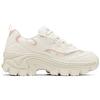 Skechers Chaussures Gâteau au Miel à Lacets Maille Respirante Augmentant la Hauteur Basse Papa Chaussures Baskets Femmes Blanc Rose 177229-WPK