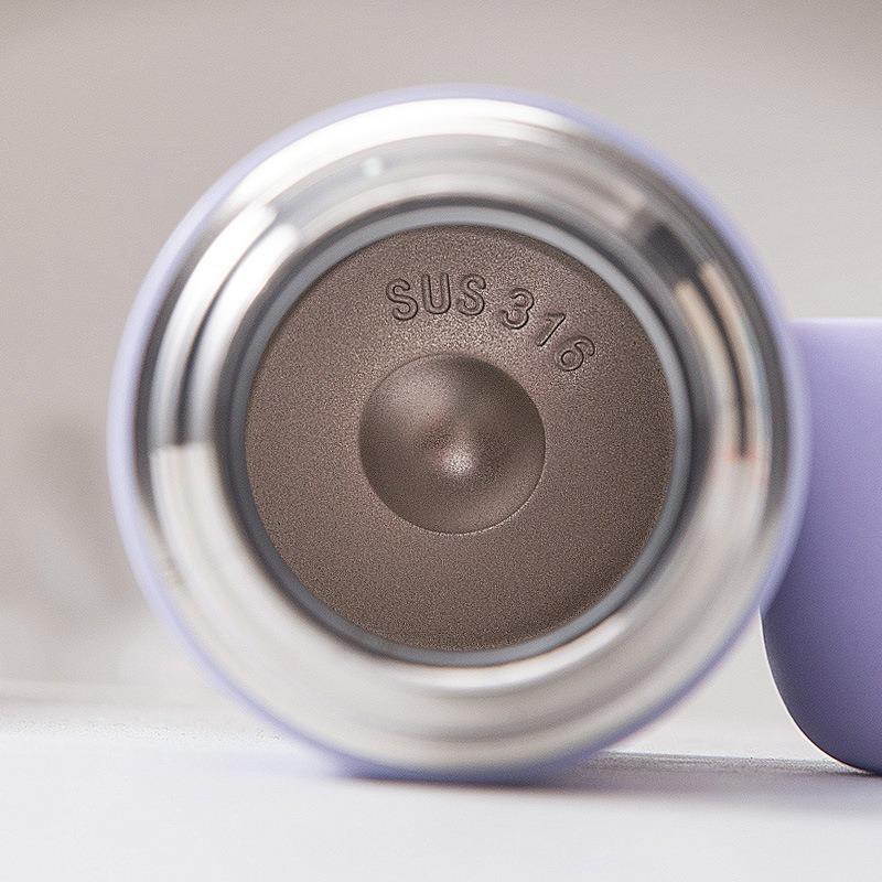 Tazza Termica in Acciaio Inossidabile con Gradiente di Alto Livello Estetico per Bambine Bambini Tazza Portatile con Coperchio Tazza da Tè a Doppio Uso